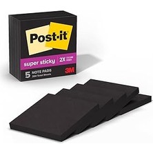 Uravas Store Post-It S Per Yap Kan Notlar, 3x3 In, 5 Ped, 2x Yap T Rma G C, Siyah (654-5SSSC)