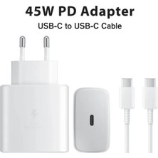 MuhendisTech MuhendisTech Samsung 45W Watt Type-C Uyumlu Süper Hızlı Şarj Aleti Adaptör ve Kablo Set , S20 S22 S23 S24 S25 Ultra Note Plus Serilerle Uyumlu MuhendisTech