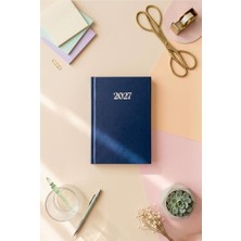 Lizy 2027 Günlük Planlayıcı Ajanda  14X20 cm  Ciltbezi Sert Kapak Lacivert