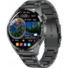 Howear Watch Klasik Erkek 46MM Siyah Akıllı Saat Bluetooth Sesli Görüşmeli Iphone Huawei Uyumlu 8,9,10