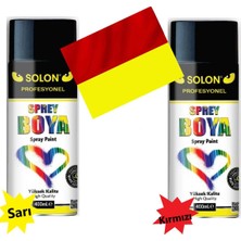 Taraftar Seti Sprey Boya, Sarı-Kırmızı 400 ml