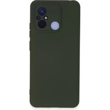 Uravas Store Xiaomi Redmi 12C Kılıf Nano Içi Kadife Silikon - Koyu Yeşil