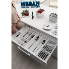 Tify Çekmece Içi Kaşıklık Ve Bıçaklık Düzenleyici Beyaz, 84x48 Yandan Ve Boydan 4Cm Kesilebilir