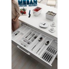 Çekmece Içi Kaşıklık ve Bıçaklık Düzenleyici Beyaz, 94X48 Yandan ve Boydan 4cm Kesilebilir