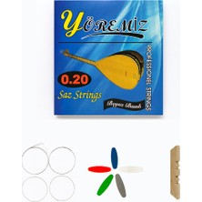 Yöremiz 0.20 Uzun Sap Saz Teli Profesyonel Bağlama Teli (Tezene ve Köprü Hediyeli)