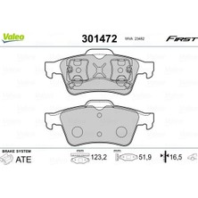 Valeo Arka Balata Lgn Iı 01>Mgn Iı-Latıtude-Vectra C 03>Focus Iı 05>Connec 06>Cmax06>Prımera 02> Gdb3292 Fte Kırmızı Kutu 7701206609-1605196-2T142M008A1A