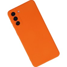 Galaxy S21 Plus Kılıf Nano Içi Kadife Silikon - Turuncu