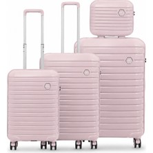 GROUND Vanille 4’lü Valiz Seti Soft Pink - 10663