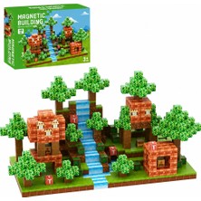 Kanilka 200 Parça Manyetik Minecraft Tarzı Blok Seti – Eğitici ve Modüler Yapı Oyuncağı