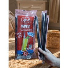 Roll-Up Jelatinli Siyah Frozen Pipet 24 Santimetre Düz Geniş