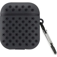 Renas Store Apple Airpods 2 (2.nesil) Spor Delikli Kılıf - Siyah-Siyah