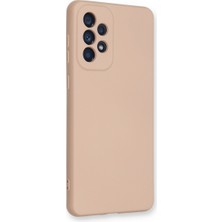 Galaxy A53 5g Kılıf Nano Içi Kadife Silikon - Pudra