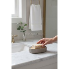 Kaliteli Şık Seramik-Bambu Katı Sabunluk Mutfak Banyo Için Katı Sabunluk 17*10*3