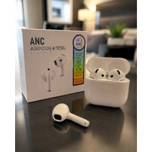 4. Nesil Anc Bluetooth 5.3 Tws Kablosuz Kulaklık Dokunmatik Şarj Kutulu Stereo Kılıflı Beyaz Pro