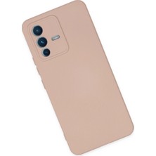 Renas Store Vivo V23 5g Kılıf Nano Içi Kadife Silikon - Pudra