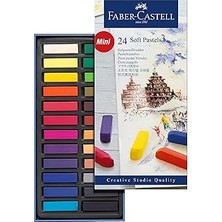 Uravas Store Faber-Castell Creative Studio Mini Toz Pastel Boya, 24 Renk, Yarım Boy, Yüksek Pigment, Parlak Renk