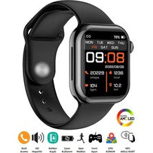 Howear  Watch 11 45MM Spor 2 Kordonlu Siyah-Beyaz Amoled Ekran Akıllı Saat Iphone Huawei Xiaomi Uyumlu 7-9