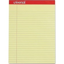 Uravas Store Universal 10630 Delikli Kenar Yazma Defteri, Yasal/kenar Boşluğu Kuralı, Mektup, Kanarya, 50 Yaprak