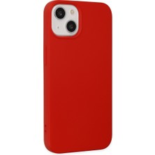iPhone 14 Plus Kılıf Nano Içi Kadife Silikon - Kırmızı