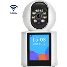 Vorex Apronx 2k Wifi Akıllı Bebek Güvenlik Kamerası Ekranlı 360° Ptz Hareket Takip Type-C 5V