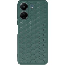 Redmi 13C Kılıf Petek Silikon Kapak - Koyu Yeşil