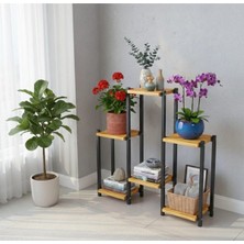 RetoDesign Lotus Çam Çiçek Rafı , Çiçek Standı, Saksılık 1905A