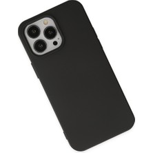 iPhone 14 Pro Max Kılıf Nano Içi Kadife Silikon - Siyah