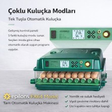 Nemere FX64 Model Tam Otomatik Kuluçka Makinesi Yeni Nesil Havalandırmalı Sulu Sistem