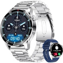Howear Akıllı Saat Gümüş Klasik Erkek Akıllı Saat Arama Yapan Nfc/gps Iphone Huawei Xiaomi Uyumlu 9-8