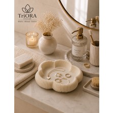 Triora Design Flora Organizer | 24.5 cm Dekoratif Takı ve Aksesuar Düzenleyici | 3D Baskı Premium Masa & Banyo Organizeri |