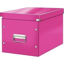 Uravas Store Leitz 61080023 Wow C&amp;s Kutu Küp Büyük Boy, Metalik Pembe