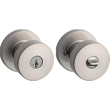 Uravas Store 740 Psk Rdt 15S Pismo Anahtarlı Giriş Kapısı Topuzu, Akıllı Anahtar Güvenliği, Saten Nikel, Yuvarla