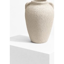Typoniq Attitude Included Forma Egeo Organik Dokulu Dekoratif Seramik Vazo 27 x 20 cm