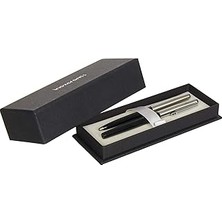 Uravas Store Inoxcrom 77 Serisi Yarı Krom Tükenmez Kalem + Dolma Kalem