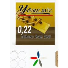 Yöremiz 0.22 Divan Saz Teli Profesyonel Uzun Sap Bağlama Teli (Tezene ve Köprü Hediyeli)