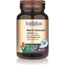 Uravas Store Validus Garlic 3200 Mg 120 Capsules