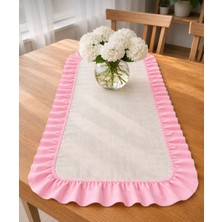 Şah Textile Design Sık Fırfırlı Premıum Keten Runner 40X110