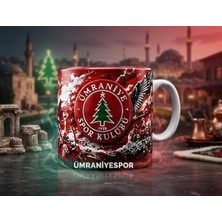 Kadorex Design Ümraniyespor Kırmızı Beyaz Özel Tasarım Kaliteli Kupa Bardak – Taraftar Kahve Kupası