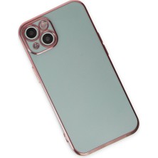 iPhone 15 Kılıf Volet Silikon - Açık Yeşil