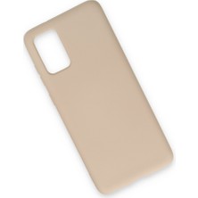 Galaxy S20 Kılıf Nano Içi Kadife Silikon - Pudra