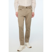 Morven  Erkek Bej Denim 5 Cep Dynamic Fit Jean Kot Pantolon