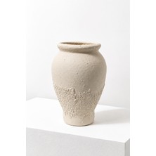 Typoniq Attitude Included Forma Arca Organik Dokulu Dekoratif Seramik Vazo 21 x 15 cm