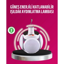 Herşey Trend Solar ve USB Şarjlı Su Geçirmez Katlanabilir LED Lamba