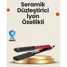 Herşey Trend Elektriklenmeyi Azaltan Iyonlu Saç Düzleştirici – Titanyum Plaka ve Şık Tasarım