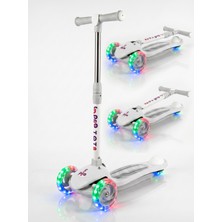 PRO Toys Harekete Duyarlı Işıklı/ledli Üç Teker Ayarlanabilir ve Katlanabilir Fren Sistemli Çocuk Scooter