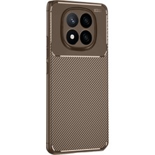 Redmi Note 14 Pro 4g Kılıf Auto Focus Karbon Kapak - Kahverengi