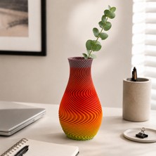 Wowolab Çok Renkli Spiral Dekoratif Vazo 3D Baskı Pla Masaüstü Aksesuar