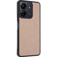 Redmi 13C Kılıf Aras Deri Kapak - Pudra