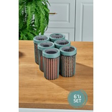 Stile Cucina 6'lı Linea Yuvarlak Saklama Kabı 1,1 Litre Yeşil