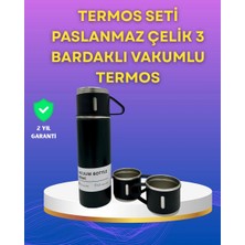 Herşey Trend Çelik Termos Bardak Seti | 500 ml Kapasite, Kaymaz Taban, Hediye Kutulu